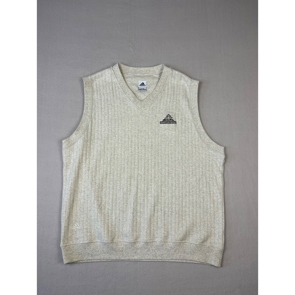 Adidas Sleeveless Golf Sweater Mens XL Biege French Lick Springs Indiana‎